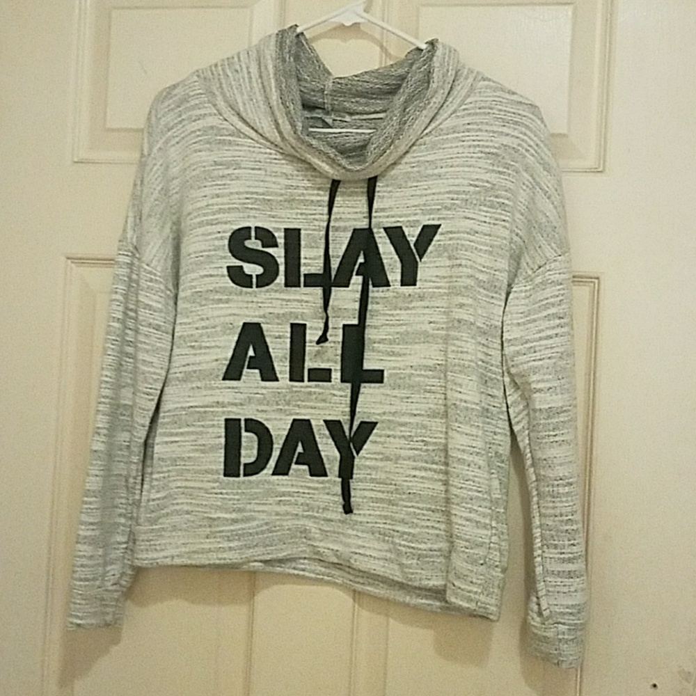 Charlotte russ gray turtle neck sweater